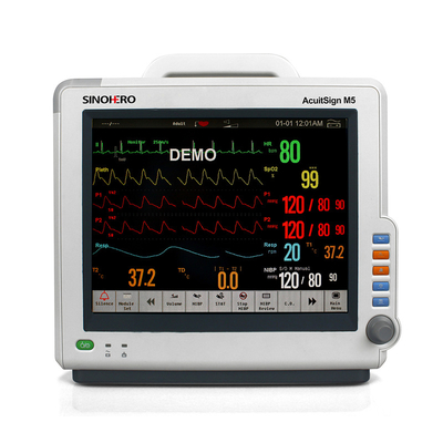 Sinohero Plastic 12 Channels Vital Sign Monitor Medical Multipara Patient Monitor Various Screen Waveform Display Ambulance