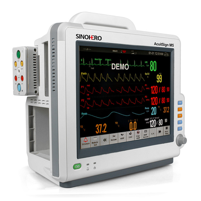 AcuitSign M5 Ambulance Multipara Plastic Patient With BRI Co ICG 8temp 8IBP EtCO2 AG Vital Sign Monitor Modules